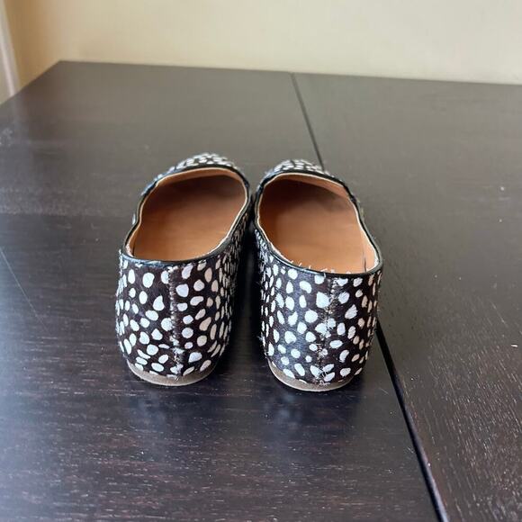 J. CREW Cora Leopard Calf Hair Smoking women’s size 8 Flats - Picture 6 of 8